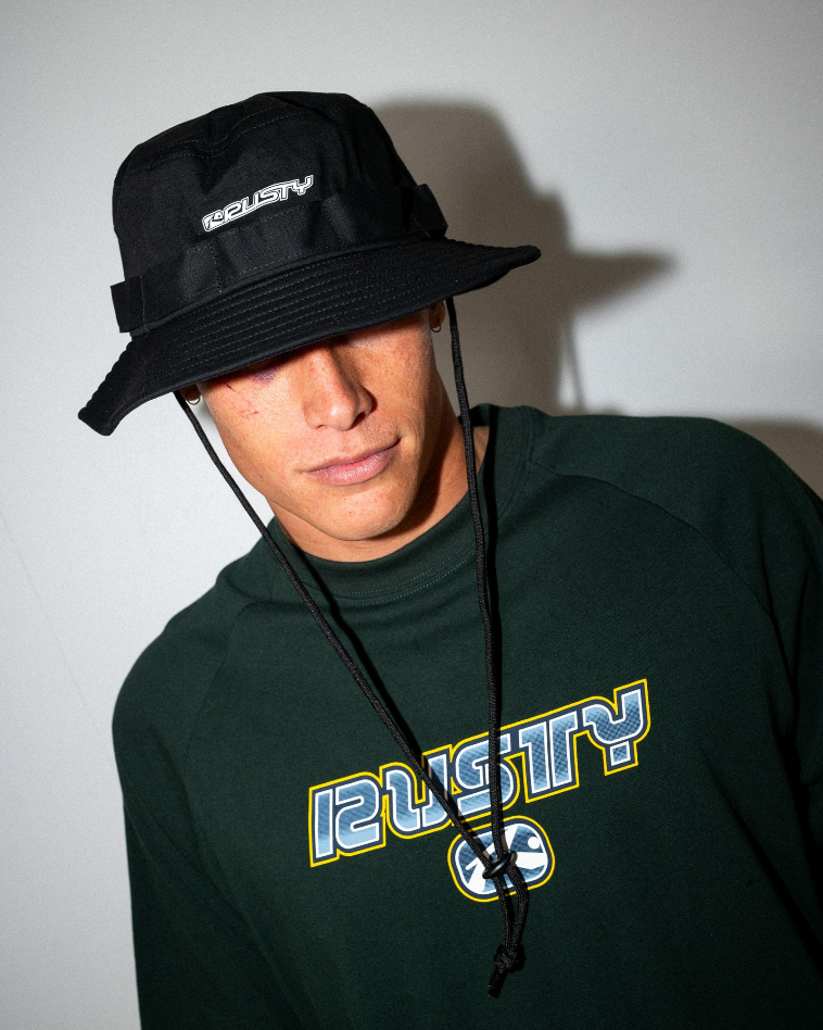 Rusty Raglan Short Sleeve Tee - Green