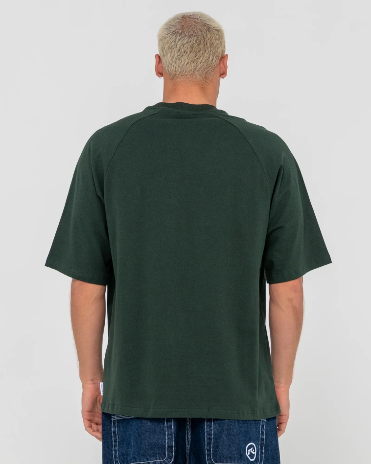 Rusty Raglan Short Sleeve Tee - Green