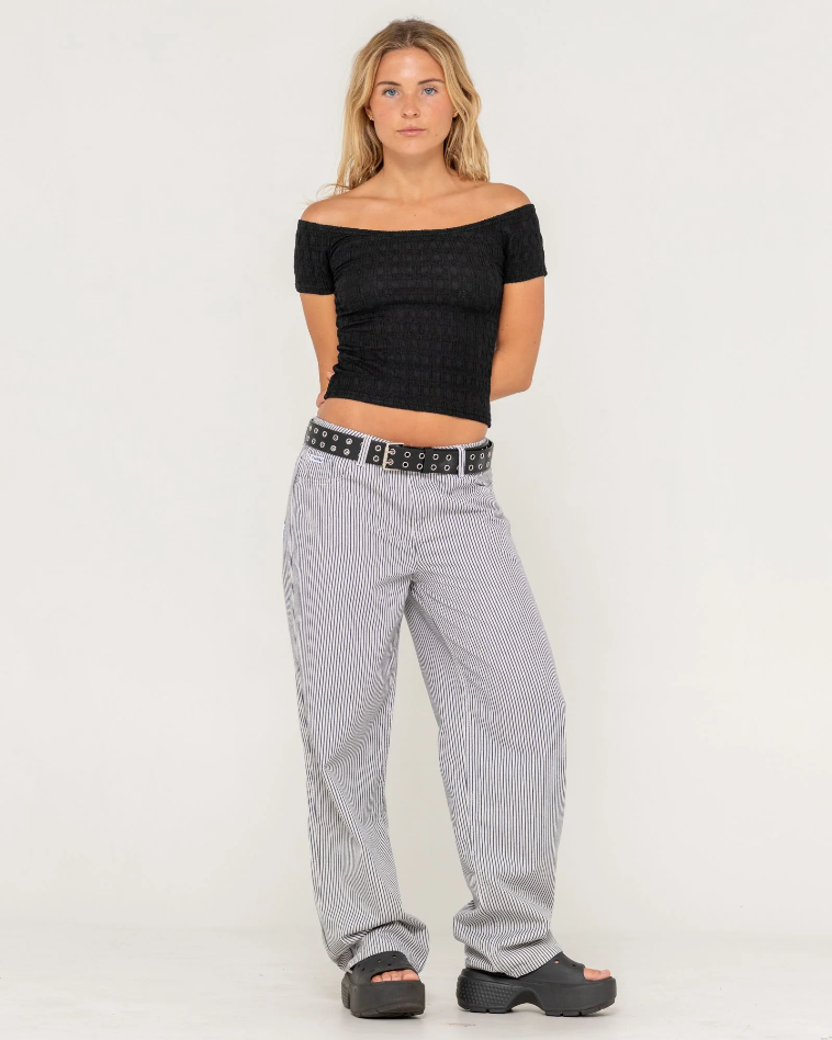 Rusty Ciao Bella Off Shoulder Top - Black