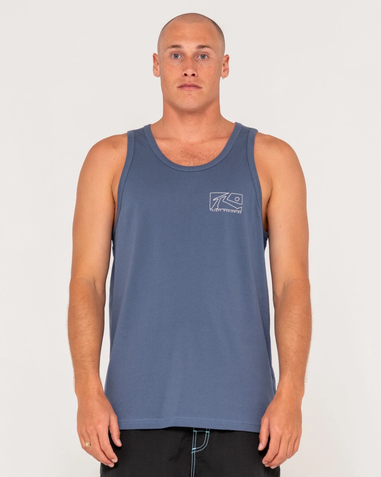 Rusty Boxed Out Tank - China Blue