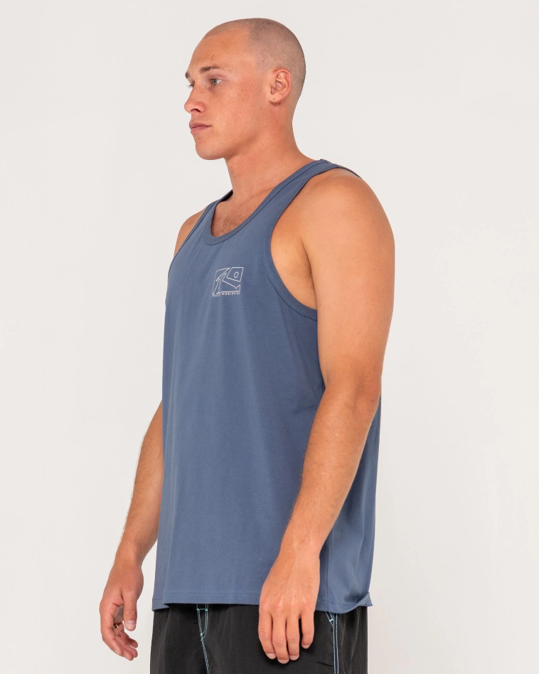 Rusty Boxed Out Tank - China Blue
