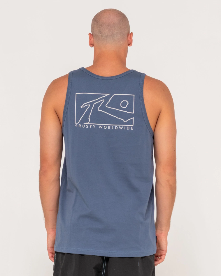 Rusty Boxed Out Tank - China Blue
