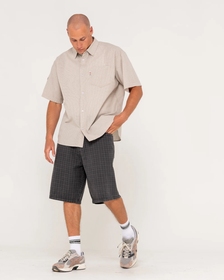 Rusty Stasha Pocket Short Sleeve Shirt - Light Khaki