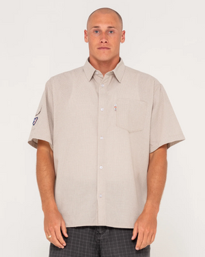Rusty Stasha Pocket Short Sleeve Shirt - Light Khaki