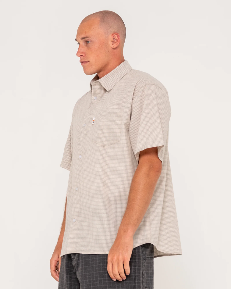 Rusty Stasha Pocket Short Sleeve Shirt - Light Khaki