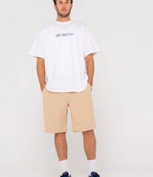Rusty Overtone Elastic Waist Shorts - Light Fennel