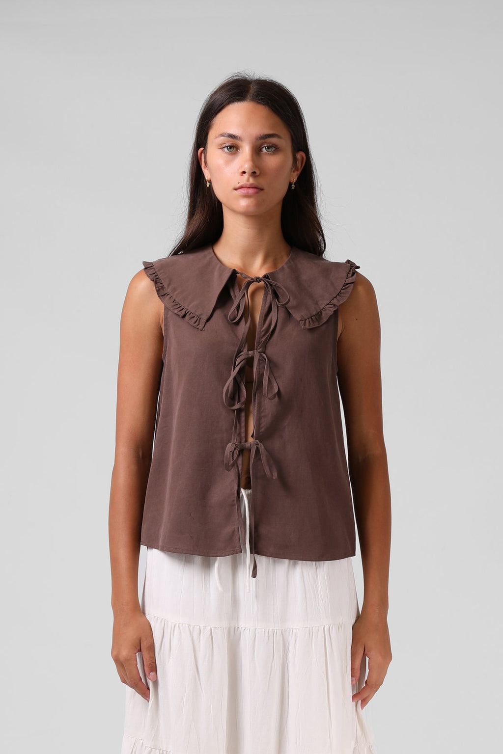 RPM Addison Blouse - Chocolate