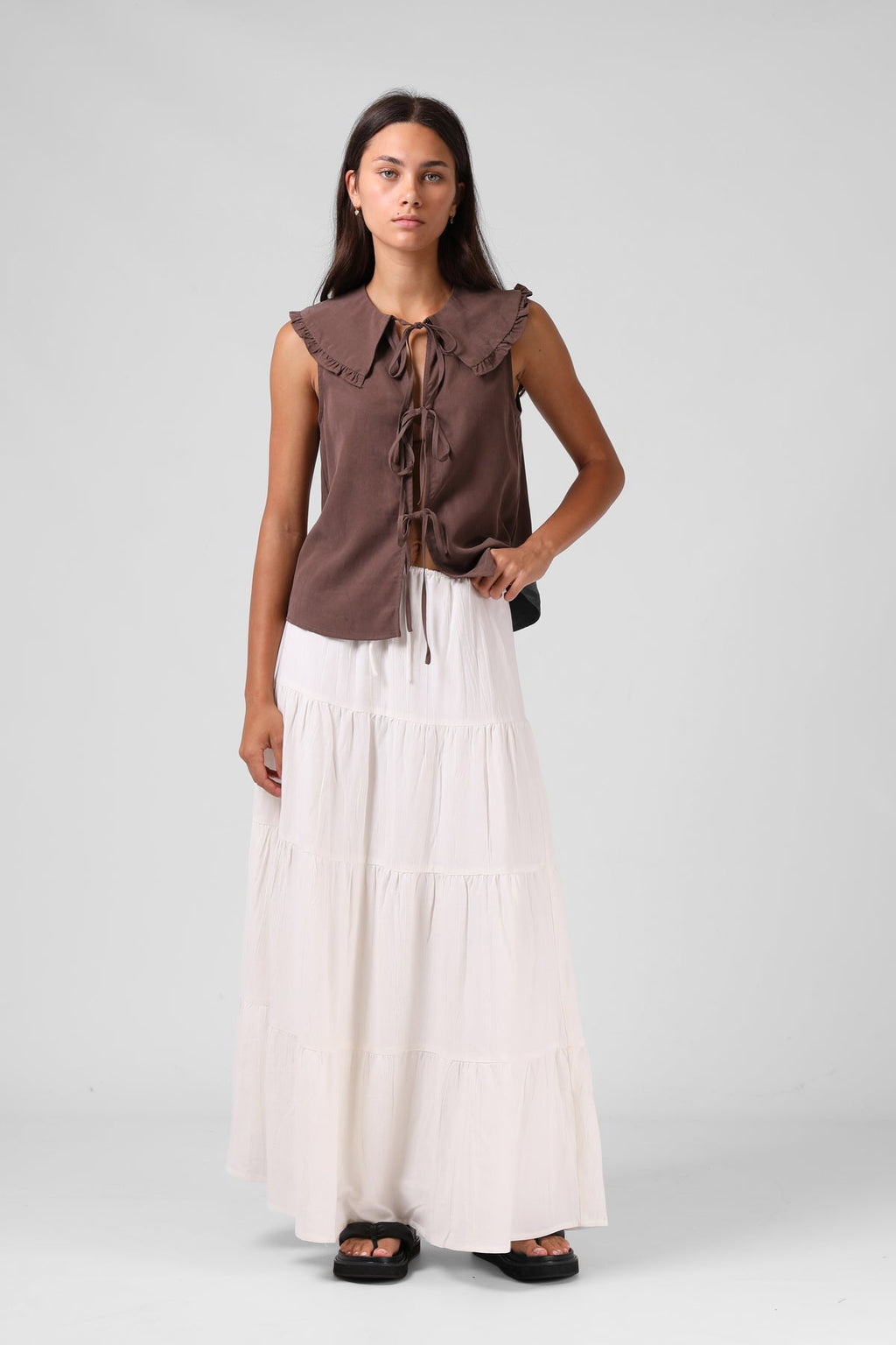 RPM Addison Blouse - Chocolate