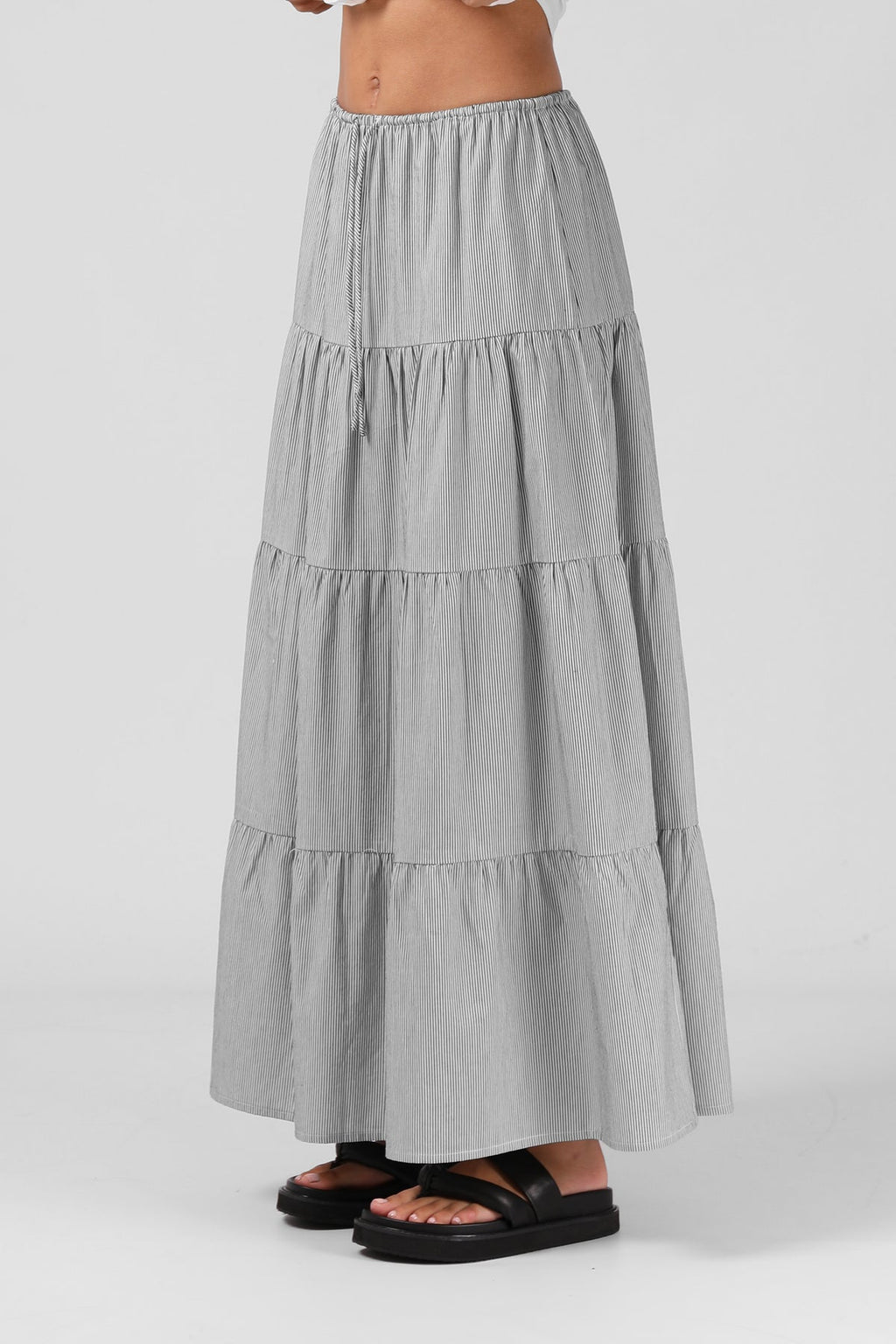 RPM Ruby Maxi Skirt - Pinstripe