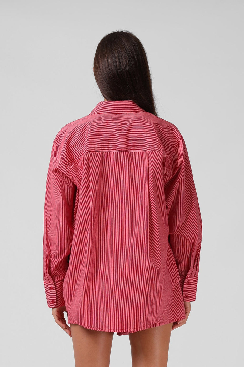 RPM Overshirt - Red Pinstripe