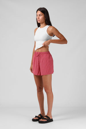 RPM Tilly Shorts - Red Pinstripe