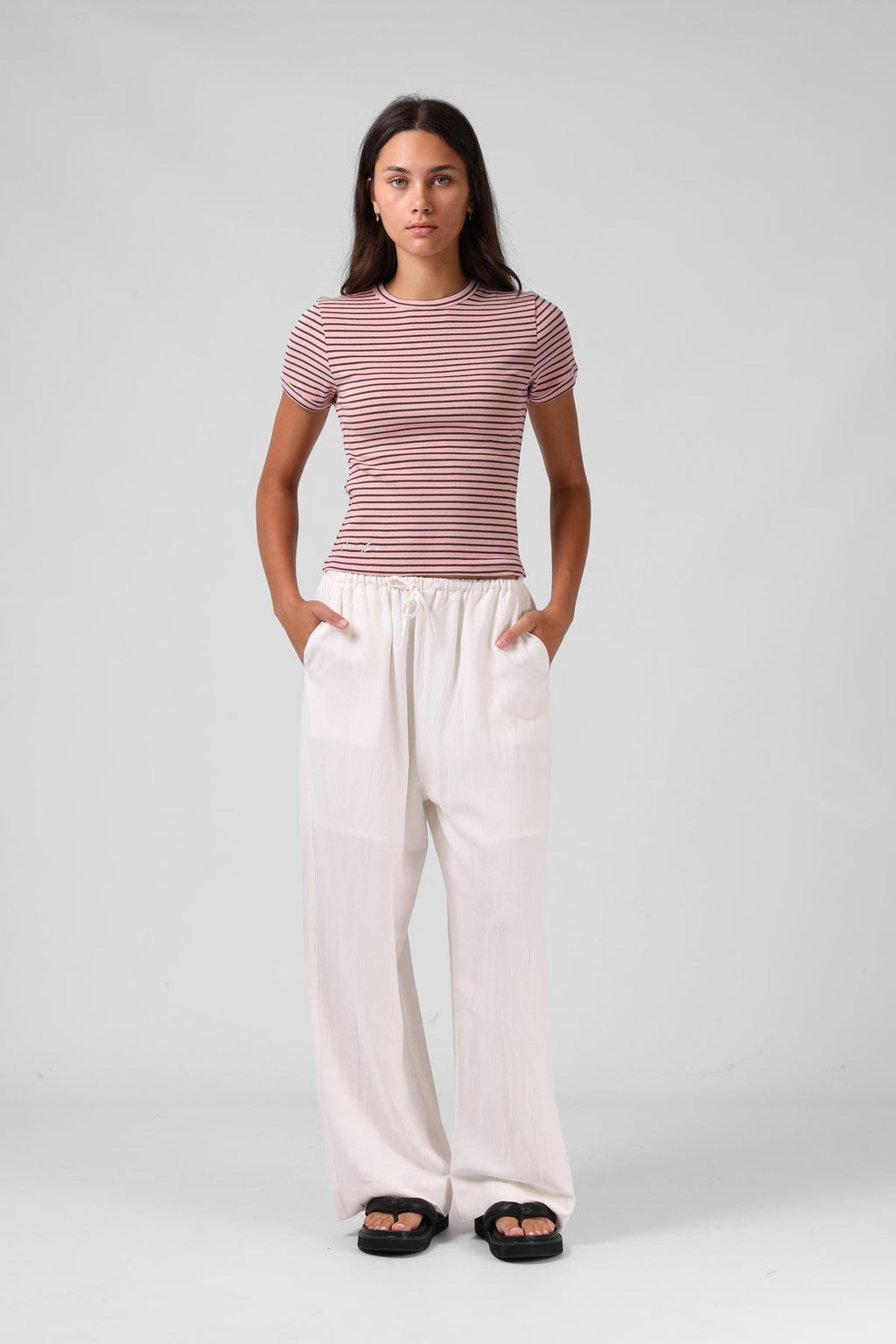 RPM - Striped Ribbed Tee