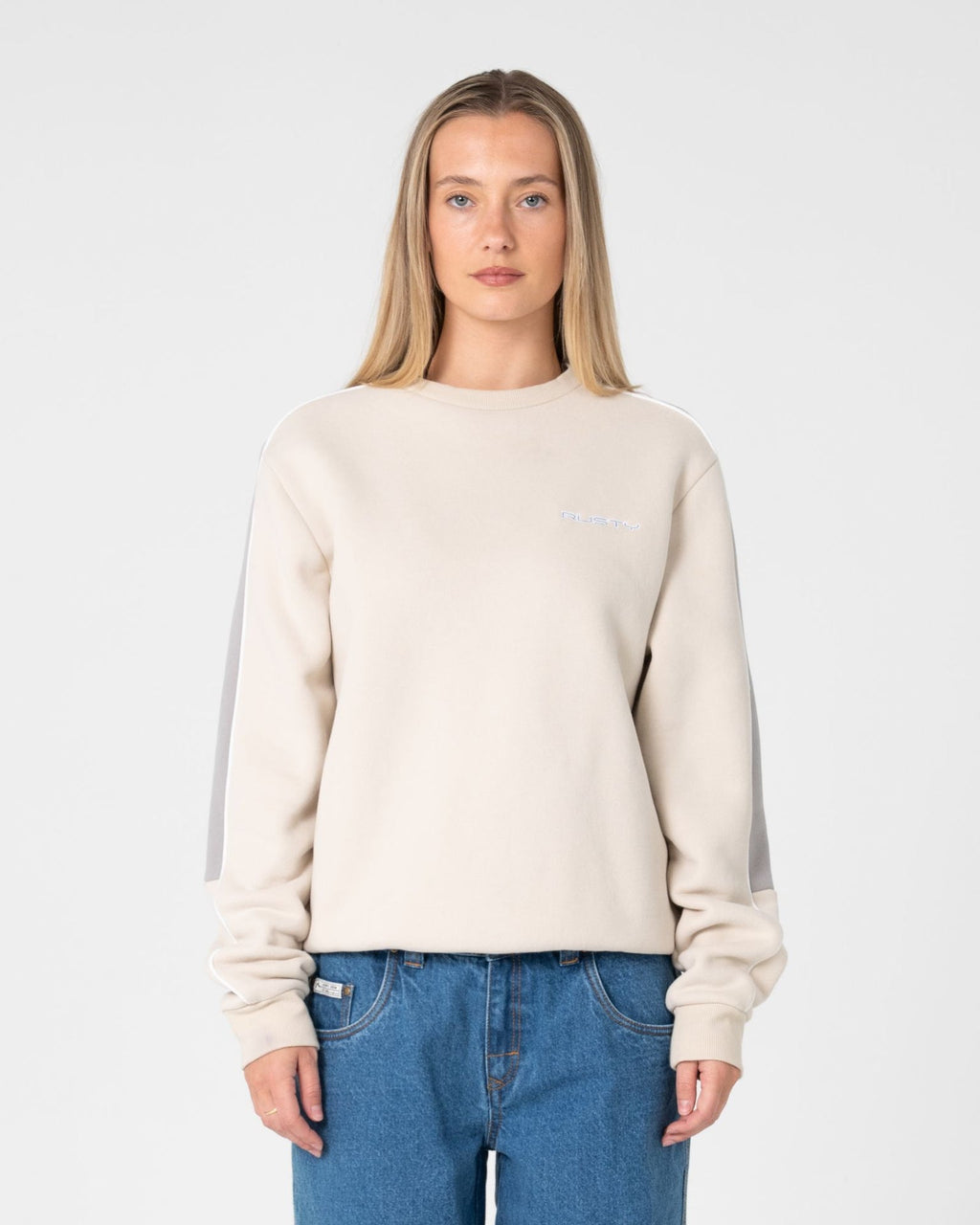 Two Timer Panelled Crew Fleece