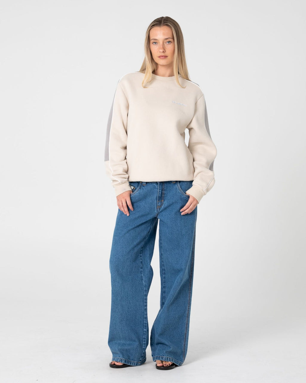 Two Timer Panelled Crew Fleece