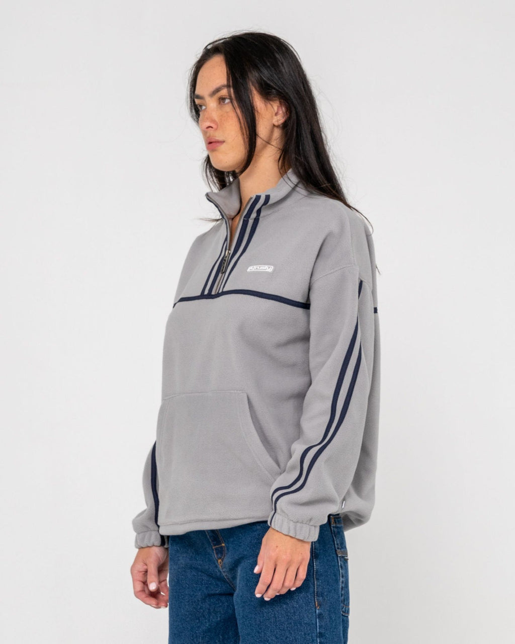 Bind Me Up Contrast Polar Fleece Grey
