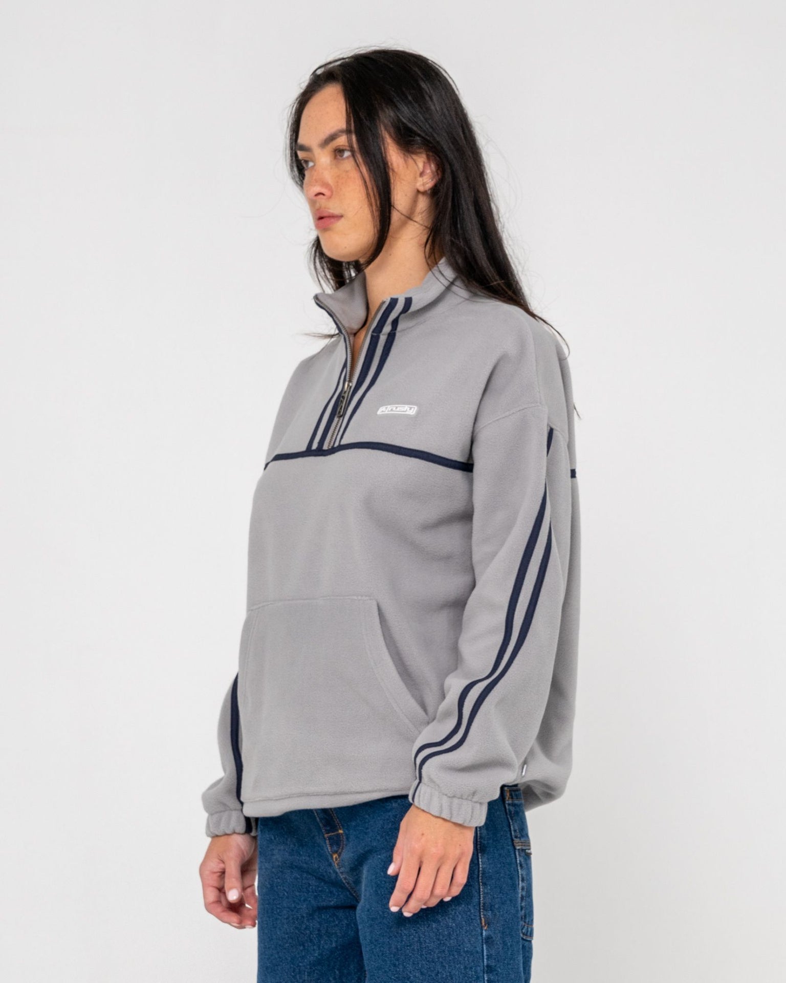 Bind Me Up Contrast Polar Fleece Grey