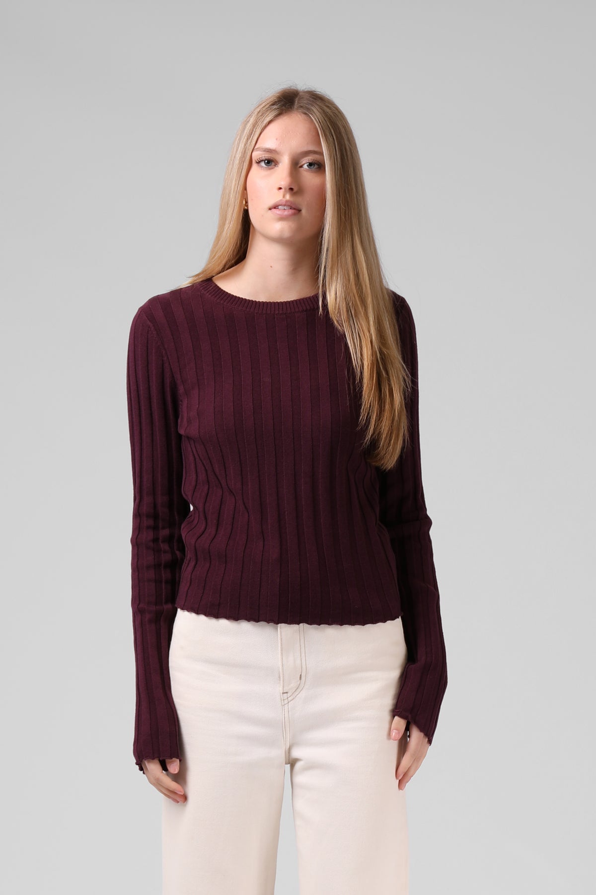 Wide Knit LS