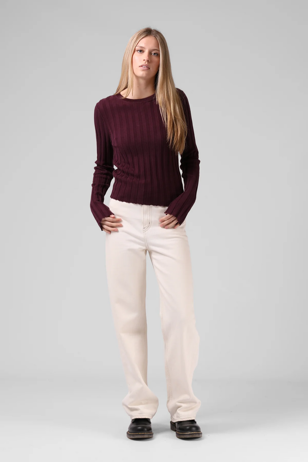 Wide Knit LS