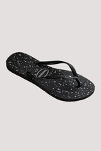 Load image into Gallery viewer, HAVAIANAS - Slim Glitter Cosmic Crystal Black Jandals
